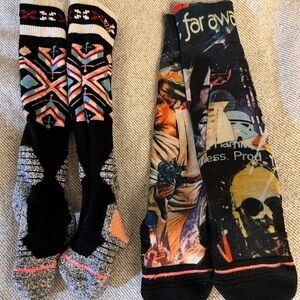 Kids ski Socks - 2 pair. Fits age 8-10